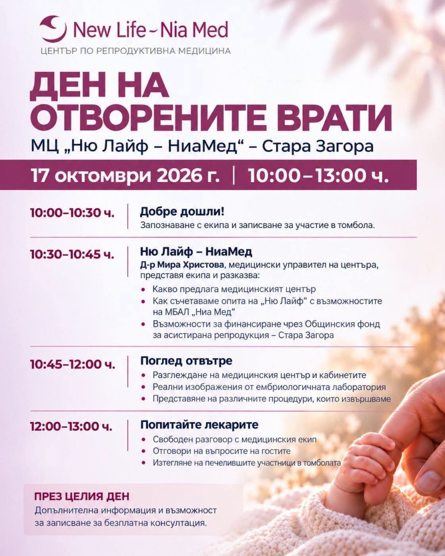 Общинският фонд за асистирана репродукция в Стара Загора във фокуса на Ден на отворените врати